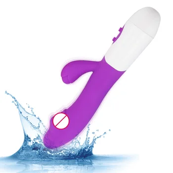 30 Frekvens G-punkt Vibration Massage for Kvinder Dual Vibration Silikone Dildo Vandtæt Kvindelige Vagina Stick AV Voksen Sex Legetøj