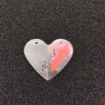 2stk Hjertet Låse for Elskere Vedhæng Flydende Silikone Formen DIY Epoxy Harpiks Mould Smykker Maing Værktøjer