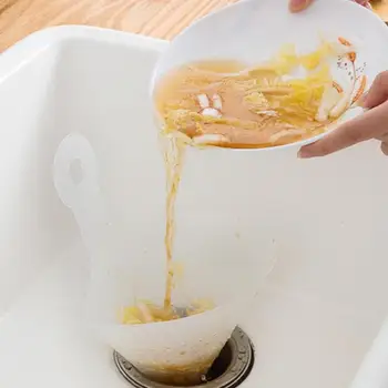 1Pc Enkle Køkken selvstændigt Afløb Vask Rester Suppe Saft Adskilt Skrald Sammenklappelig Filter Vask Anti-blocking-Enhed