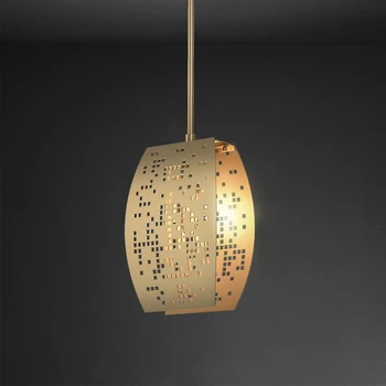 Art Deco g9 LED Rund Rektangel, Oval Krystal Kobber Liste Lysekrone Glans Suspension Armatur Lampen Til stuen