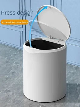 Papirkurven Kan Husstand med Låg Lys Luksus Net Rød Stue Toilet Badeværelse Kreative Papir Kurv Ins Nordic Style Tryk Type