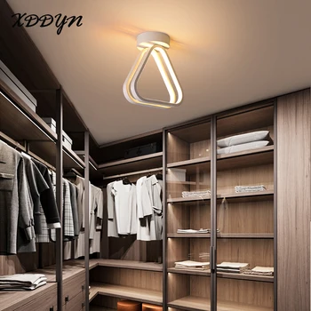 XDDYN Loft lys til stuen soveværelse korridor midtergangen køkken lys, balkon, garderobe sort/hvide LED-moderne væglampe