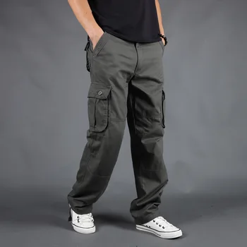 Mænd ' s Cargo Pants Herre Casual Multi Lommer Militære Taktiske Bukser Mænd Outwear Hær Straight bukser Lange Bukser Plus størrelse