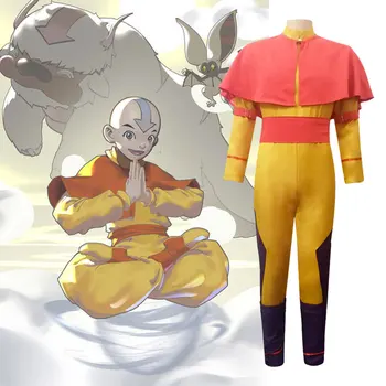 Børn Animationsfilm Avatar Den Sidste Airbender Avatar Aang Cosplay Kostume Tøj Halloween, Karneval, Der Passer