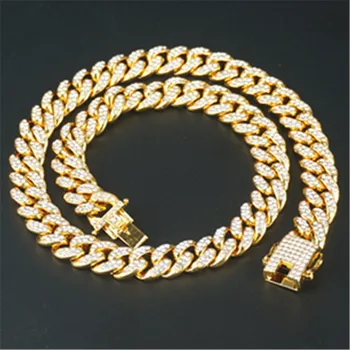 UUNICO Hip Hop høj kvalitet, Europæiske og Amerikanske mode fuld AAA zircon store guld kæde Cubanske kæde