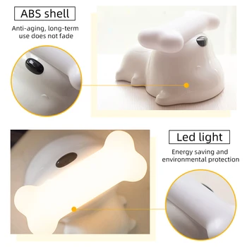 Dæmpning USB-Harpiks Hjorte sengelampe LED bordlamper Bruser Nordiske Kids Room Decor LED Silikone Nat Lys For Kids Baby Gave