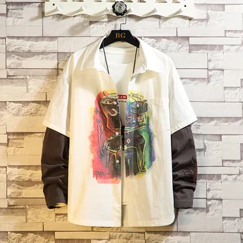 GlacialWhale Herre Sweatshirt Mænd 2021 Nye Trend Design Knapper Pels Hip Hop Japansk Streetwear Harajuku Sweatshirts Hoodie For Mænd