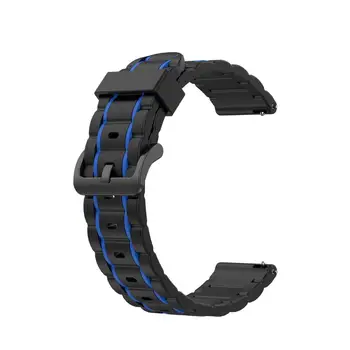 20mm Urrem Hud-venlige Quick Release Silikone Justerbar Segmenteret Armbånd til Samsung Galaxy Se 3 41mm 42mm/Watch Ac