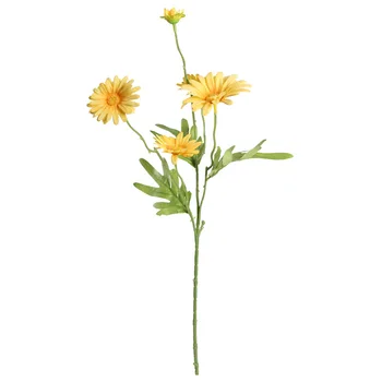 5 Stk Vintage Kunstig Silke Blomster Buket Daisy Pæon Falske Blomster til Bryllup Home Party Dekoration Chrysanthemum