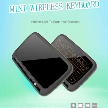 Wireless Gaming Tastatur Ergonomisk Mini Fuld skærm Touchpad Med Baggrundslys Strømlinet Design Batteri 2,4 ghz-engelske Tastaturer