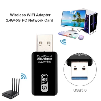 WD-4601AC 1200Mbps USB Wifi netkort 2,4 G/5G Dual-Band Wireless-Modtageren Dongle til Desktop, Laptop