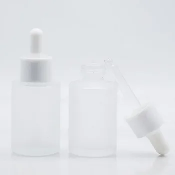 Dråbeflasken Rør Matteret Klart Glas Aromaterapi Olie Massage Container Genpåfyldelige Flasker Flydende Pipette Til Væsentlige K4W0