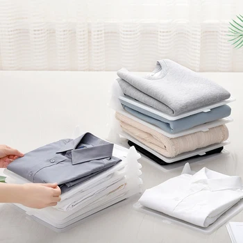 10 Stykker / Sæt Af Hurtige Tøj Folde Bord, Folde Storage Rack Enkel Garderobe Skab Efterbehandling Shirt Shirt Undertøj Storag