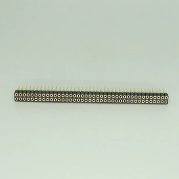 5Pcs Dobbelt Række 40Pin 2,0 mm Runde Kvindelige Pin Header Forgyldt Bearbejdede L7.4mm