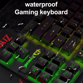 Wired RGB-Baggrundsbelyst Tastatur og Mus Kombinationer Ergonomisk Vandtæt Gaming-Tastaturer 6400DPI Musen til Lenovo/Xiaomi Bærbare PC