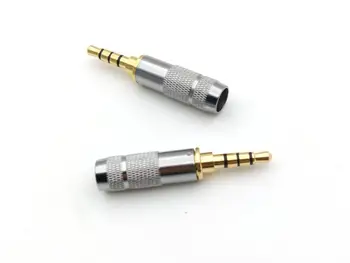 100pcs Guld audio på 3,5 mm, 4 Pol Reparation Hovedtelefon Jack Stik, Kabel-Audio-adapter Loddemidler