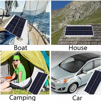 30 WATT solpanel 18V Polykrystallinske USB Power Bærbare Udendørs Cyklus Camping Vandring Rejse Solcelle Oplader
