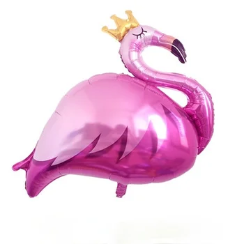 1pc Stor Krone Flamingo Swan Aluminium Film Ballon Fødselsdag Bryllup Fest, Balloner Fest Dekoration