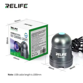 RELIFE RL-014A UV-Hærdning Lampe USB-LED High Power T6 Hurtigt Klæbende Grøn Olie Lilla Lys Telefonen Bundkort Reparation Lampe