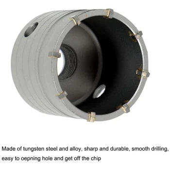 Beton hulsav Kits SDS Plus Skaft Mur Hul Cutter Cement Boret Sæt(30, 40, 60 mm), med 220 mm plejlstang