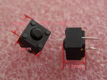 20pcs/masse oprindelige HUANO torv 2 fødder mus micro switch 6 * 6 * 5.2 mm kan anvendes til den midterste knap af Deathadder 2013