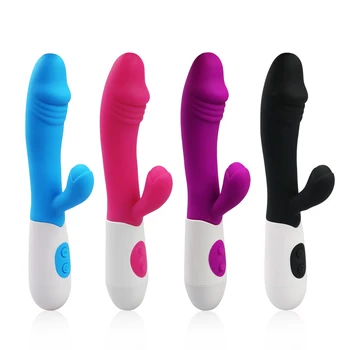 G Spot Vibrator til Kvinder Dildo Kanin Dual Vibration, Vandtæt Silikone Kvindelige Vagina, Klitoris Massager Sex Legetøj Til Kvinder