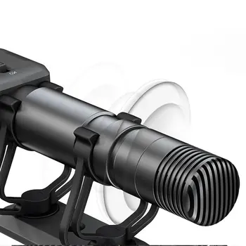 REC03 støjreduktion Bærbare Mikrofon Til DSLR-Kamera, Smartphone Genopladelige Mic Med Shock Mount