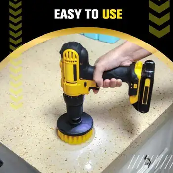Bor Brush Cleaner Kit Power Skrubber Børste Til Husstand Badeværelse Med Badekar Gulvtæppe El-Børste Bil Dæk Hjul Børste
