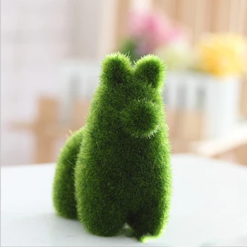 1pc Dyr Formet Grøn Strømmer Legetøj Alpaca Hund Kanin Egern Kunstig Plante Kreative Desktop Dekorationer Børn Gaver