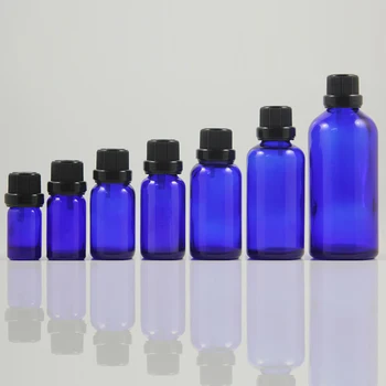 Hot sælger på Engros-15 ml Blå Æterisk Olie Glas Dropper Flasker med Dropper Cap For Æterisk Olie Flaske