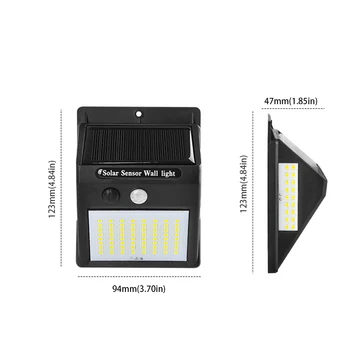 Solar Lys Udendørs væglampe Drevet Trådløse 140 LED Vandtæt Sensor Sikkerhed 3 Belysning Tilstande, For at Have
