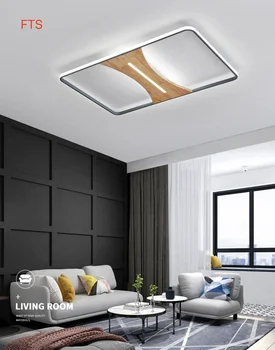 Stue lampe loft 2020 ny tynd lys rektangulære akryl belysning moderne minimalistisk soveværelse lamper