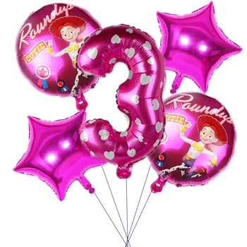 5pcs/set Disney Toy Story 4 Folie Balloner Fødselsdag Part Dekorationer Leverer Aluminium Folie Balloner Børn Fordel Legetøj Baby Shower