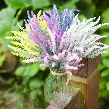 10 Klaser af Kunstige Blomster Lavendel Farverige Strømmer Buket DIY Dekoration Potteplanter haven Haven Dekoration