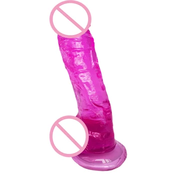 23*4,5 CM Super Stort Crystal Dildo Stor Realistisk Dildo Med sugekop Fleksibel Kunstig Penis Pik Sex Legetøj til Kvinder