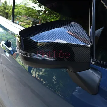 Carbon Fiber Farve Forkromet Side Døren Bakspejlet Dække Tilpasninger For Subaru Forester 2019 2020 Bil Styling Tilbehør