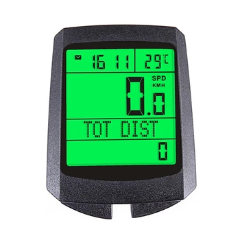 Cykling GPS-cykelcomputer med Lysende Kilometertæller LCD-Display Digital Trådløs SpeedMeter Cykling Speedometer