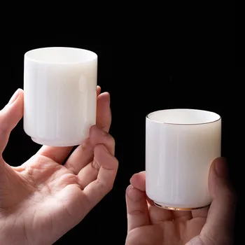 1stk/3stk Kina Keramiske Kop Te Hvid Porcelæn Kung Fu Kopper Keramik Med Håndtag Drinkware Vin, Kaffe Krus glas vand Engros