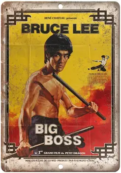 Bruce Lee Rene Chateau Film Tin Tegn Vintage-Væg Plakat Retro Strygejern Maleri Metal Plak Ark For Bar, Café, Garage