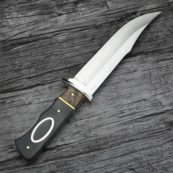Offentlig Overlevelse Kniv Med Fast Blad Camping Jagt Knive Bærbart Værktøj Smedet Håndlavede Knive Træ-Håndtag Lige Kniv