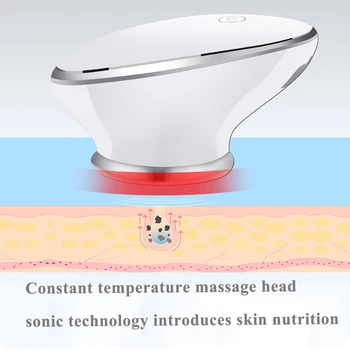 El-Varme Facial Cleansing Børste 2 i 1 Opvarmet Massageapparat&Sonic at Vibrere,Ansigts Sæbe, Børste for Huden, Eksfoliering
