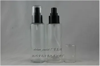 100 ml runde matteret parfume flaske med sort sprøjte,rejser genopfyldning af tomme atomiser spray parfume container