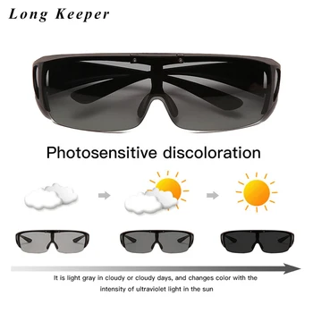 Flip-Up Klip på Polariserede Solbriller Mænd Fotokromisk Polariserede Solbriller Mandlige Kvinder Sol Briller farveskift Driver Briller
