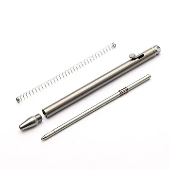 Offentlig EDC Af Camping Bærbare Samling Pen Titanium Mini Taktiske Pen selvforsvar Nøglering Lomme Skrive Pen
