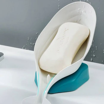 Delfin Form Soap Box Badeværelse Sæbe Holder Skålen Opbevaring Plade Skuffe Badeværelse Sæbe Holder Tilfælde Bad Leverancer Badeværelse Gadget