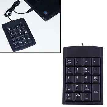 Hot Høj Kvalitet 1pc mini-USB-Kablet Numeriske Tastatur Tastatur-Adapter 19 Nøgler til Bærbare PC Black Nyeste