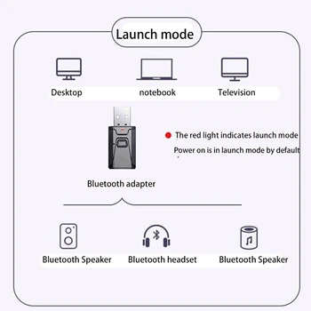 Bluetooth-5.0-Senderen og-Modtageren USB Wireless Audio Combo Bluetooth Audio Receiver til Tv/Bil/Home Audio