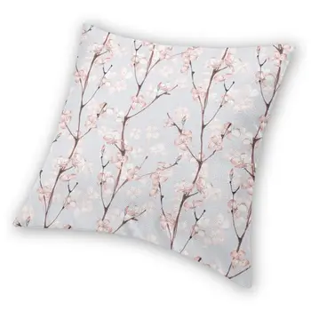 Personlig Cherry Blossom Blomster Mønster Pude Dække Dekoration 3D-Print Japansk Sakura Blomster pudebetræk til Sofa
