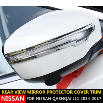 ABS Side Døren bakspejlet Protector Støbning Dække Kit Trim Tilbehør Til Nissan Qashqai J11 2016 2017 2018