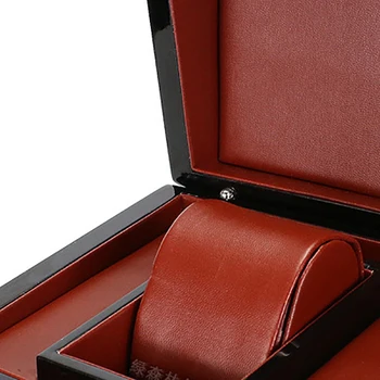 Mode Luksus Black Single Slot Træ-Se Sag Maling Max Travel Smykker Ure Opbevaring Fremvise Display Box